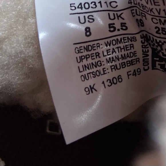 Converse suede sherpa lining All Star brown white sneakers sherpa size 8 - Picture 9 of 15